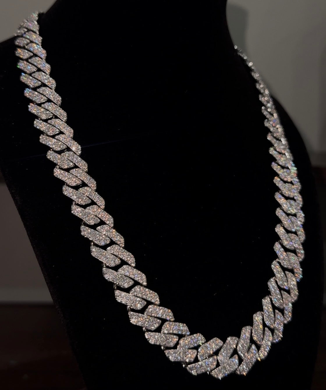 VVS1 Moissanite Cuban Chain 10MM-14MM - S925 - GRA Certified