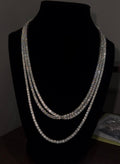 VVS1 Moissanite Tennis Chain – Custom Length 18K Gold over S925