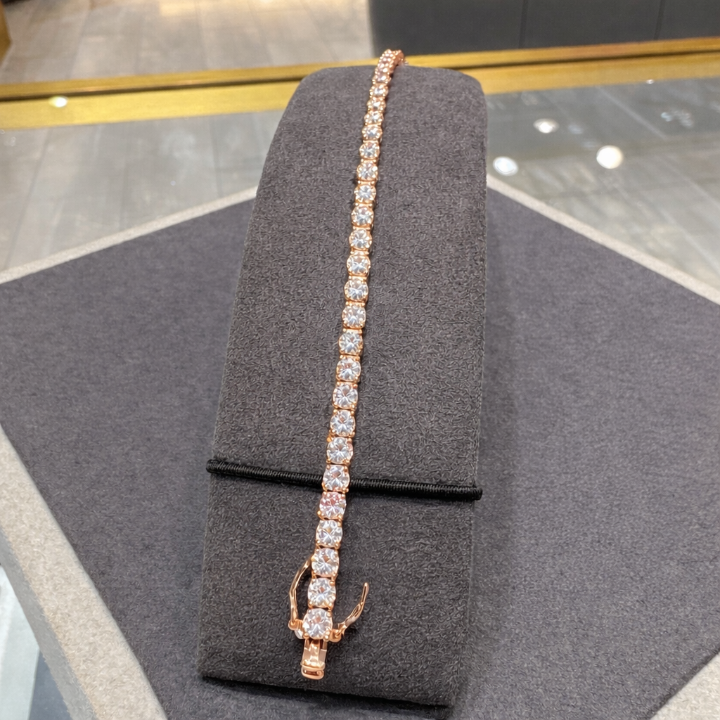 VVS1 Moissanite Tennis Bracelet - 2-5MM | S925 | GRA - Gold Dipped over S925