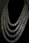 VVS1 Moissanite x Crystal Cluster Necklace - S925, Engraving, GRA