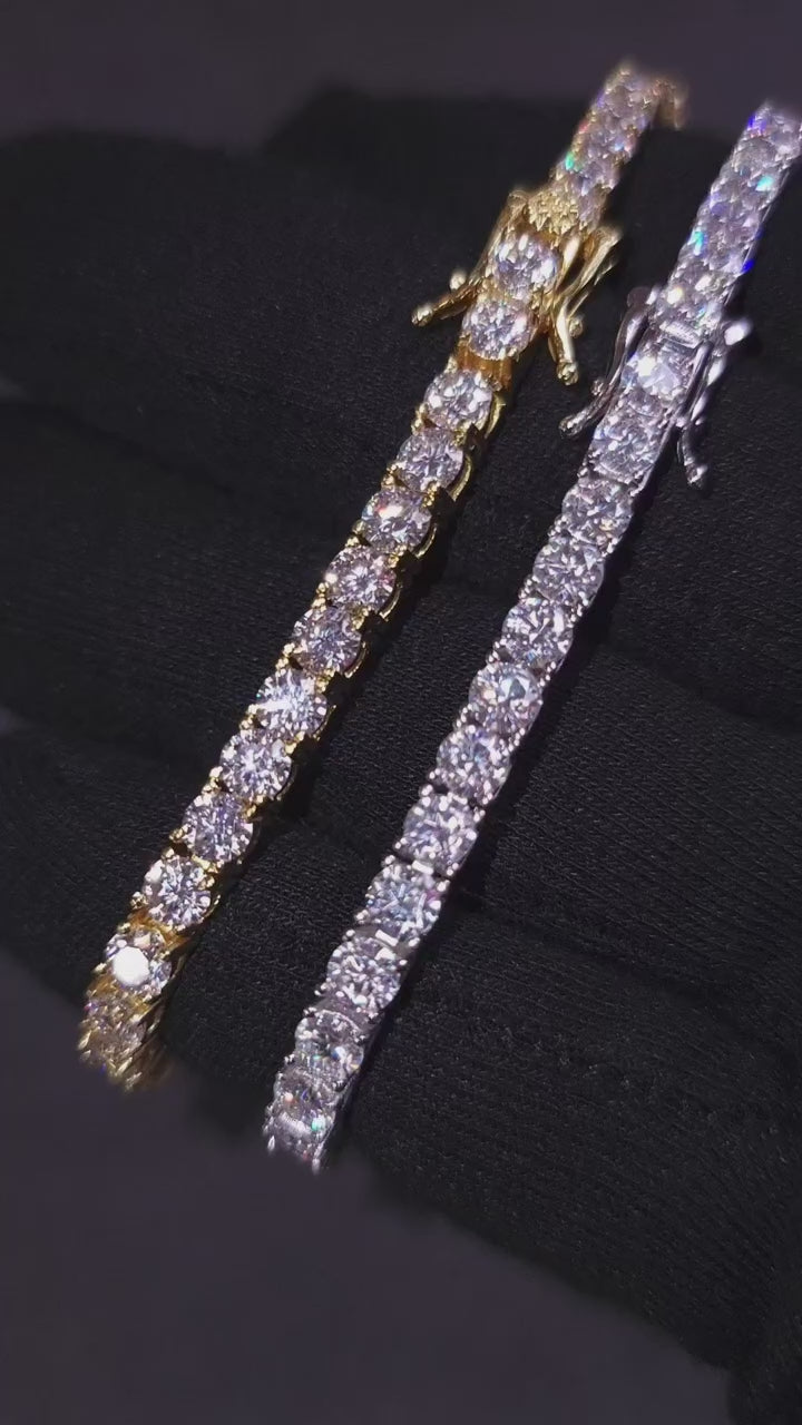 VVS1 Moissanite Tennis Bracelet - 2-5MM | S925 | GRA - Gold Dipped over S925